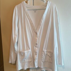 Appleseeds White Cardigan Size 2x